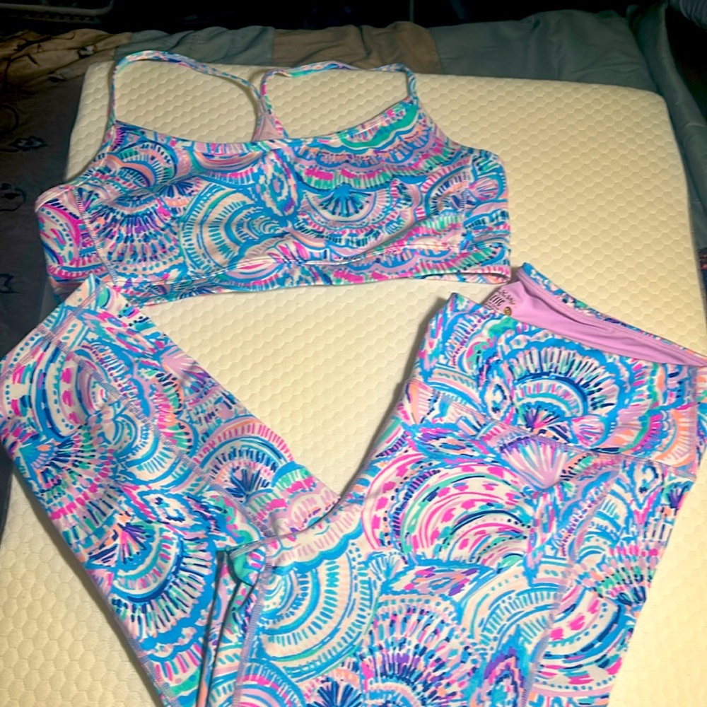 Lilly Pulitzer Luxletic leggings XXL and sports bra XL set